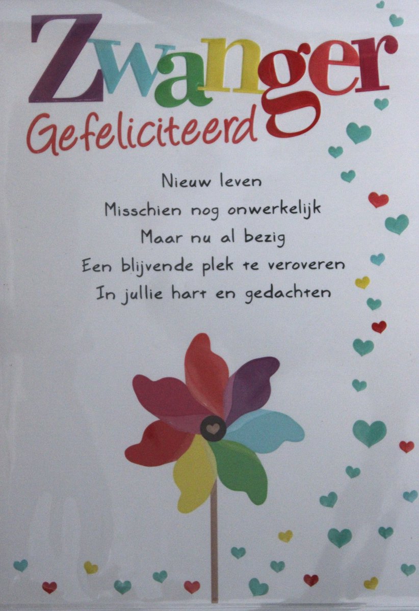 Luxe Wenskaart Zwanger - In Verwachting Wenskaarten - Zwangerkaart - Schwanger - Pregnant - Enceinte - Serie Intense - Artige - Kaart - 1 Stuks - In Folie - Gratis Verzonden - Hoge Afnamekortingen - 12x17cm