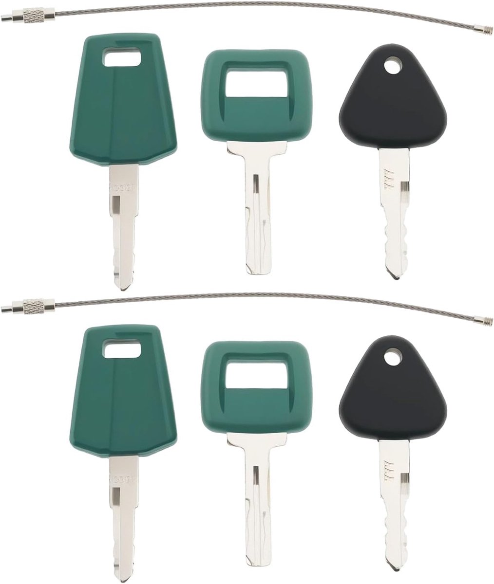 Dailygoods- Sleutelset 6-delig - Zware Apparatuur - Compatibel met Volvo - Roestvrij Staal - Sleutelhanger - Handmatig Gebruik - Machinesleutels