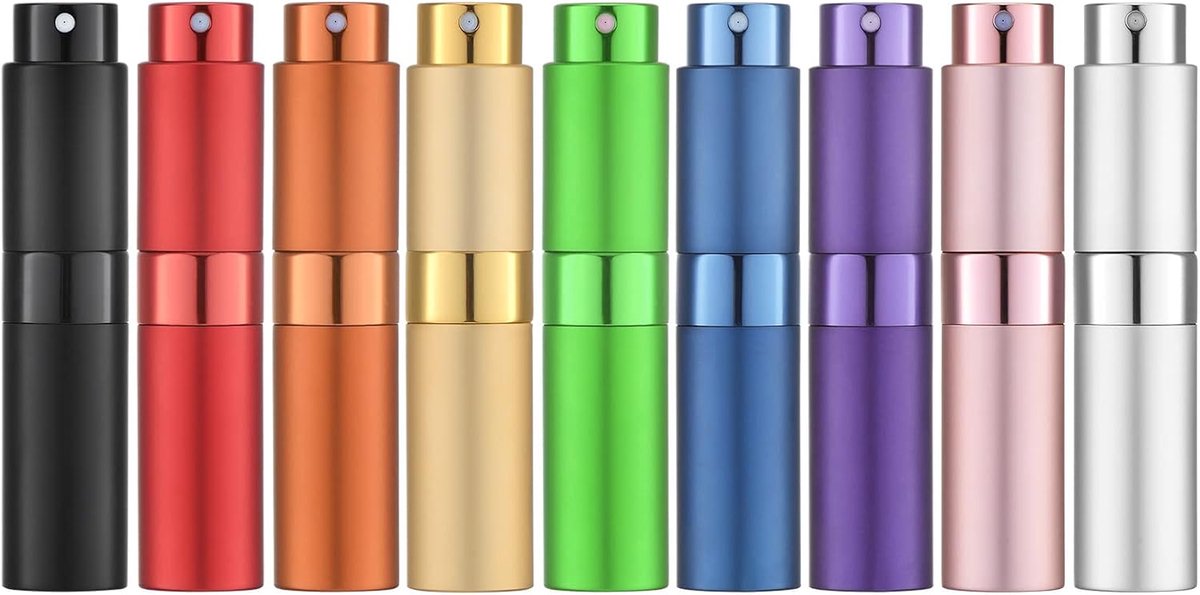 8 ml aluminium parfumverstuiver, navulbaar, leeg, reisverstuiver, fles voor onderweg (9 kleuren)…