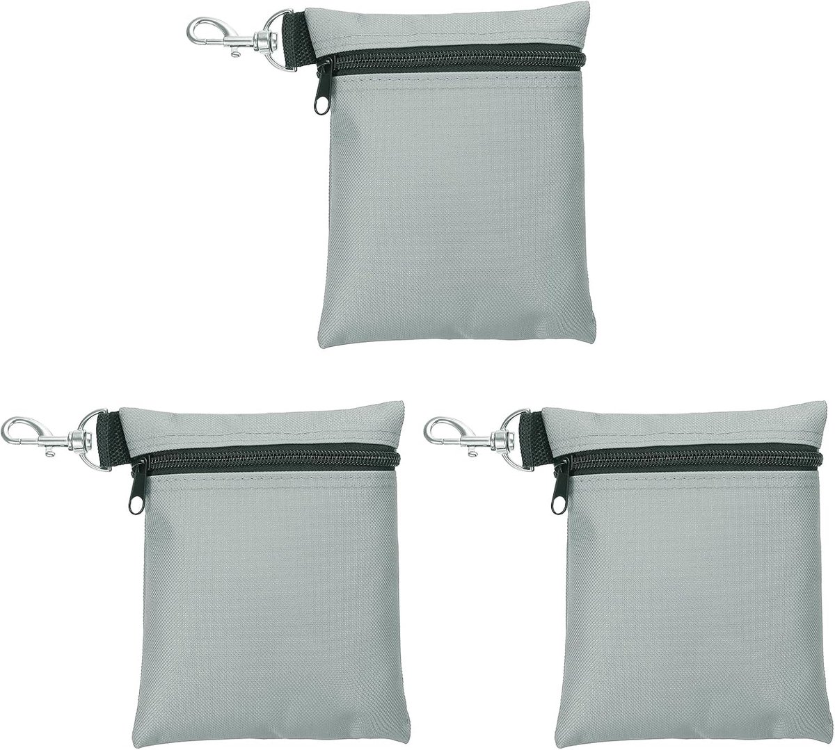 Golf Tee Pouch, Rits Golf Ball Bag met Metalen Kreeft Claw Clip voor Mannen Waardevolle Houders