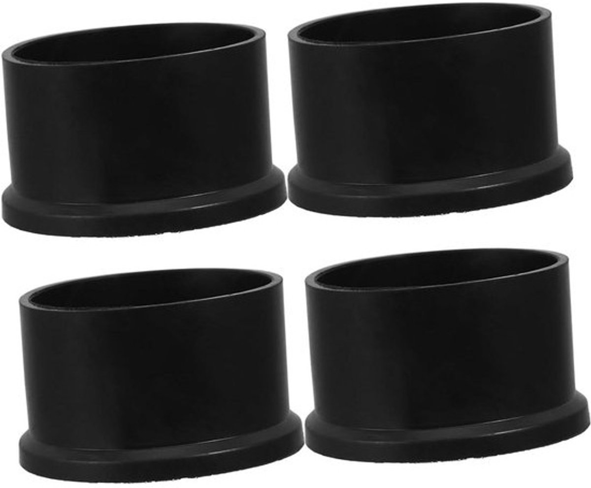 Rubberen Tafelpootdoppen - Stoelpootdoppen Vloerbeschermers - Meubels Beschermen - Antislip en Waterdicht - 6x6x3.3 cm - Zwart