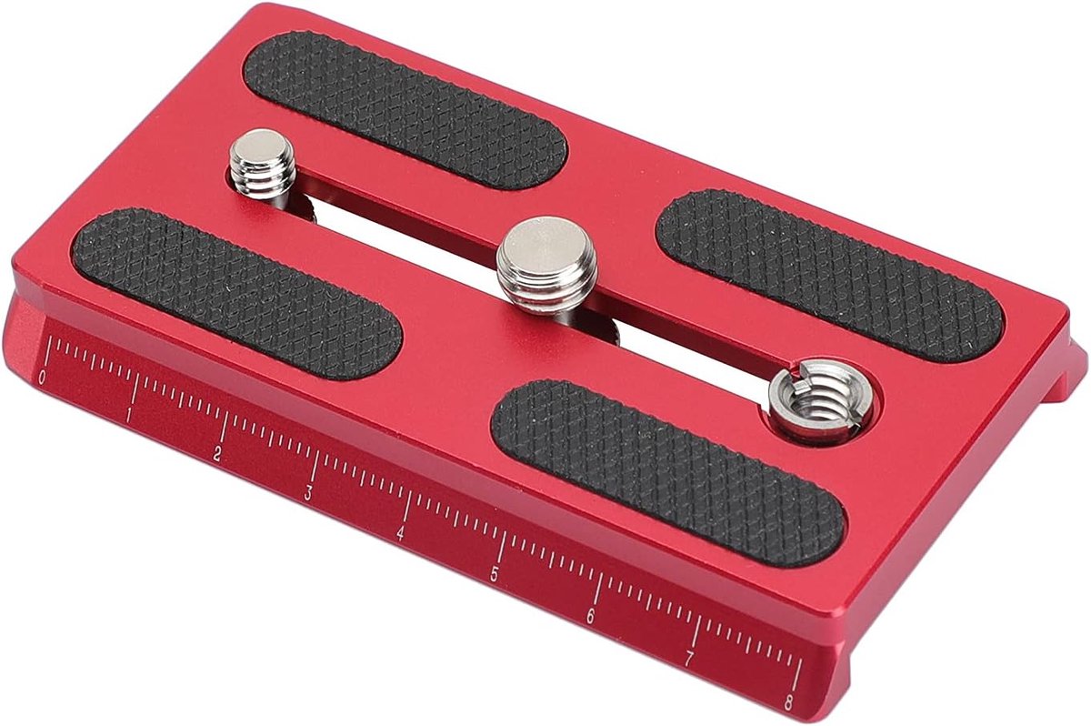 Dailygoods- Snelwisselplaat - Antislip - 1/4"/3/8" Schroefdraad - Hoogwaardig Aluminium - Compatibel met Manfrotto - Nettogewicht 78,4 g - Camera Plaa