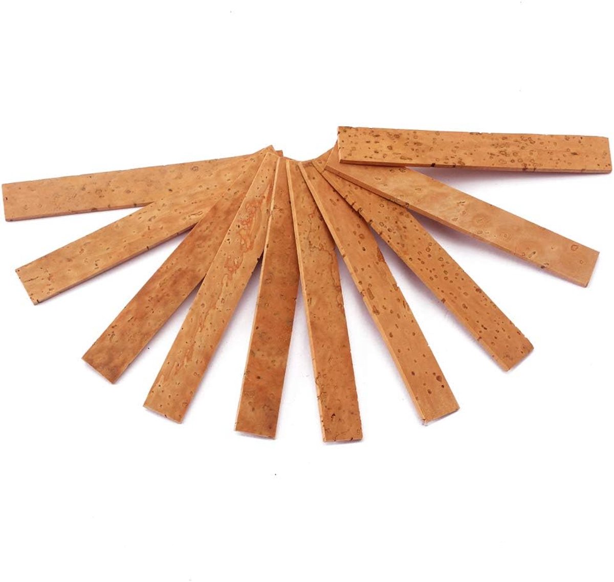 Dailygoods- Saxofoonkurken 10 Stuks - Natuurlijke Kurk - Soprano/Tenor/Alto - Afdichting - Slijtvastheid - Flexibiliteit 83,5x12x2mm - Saxofoononderde