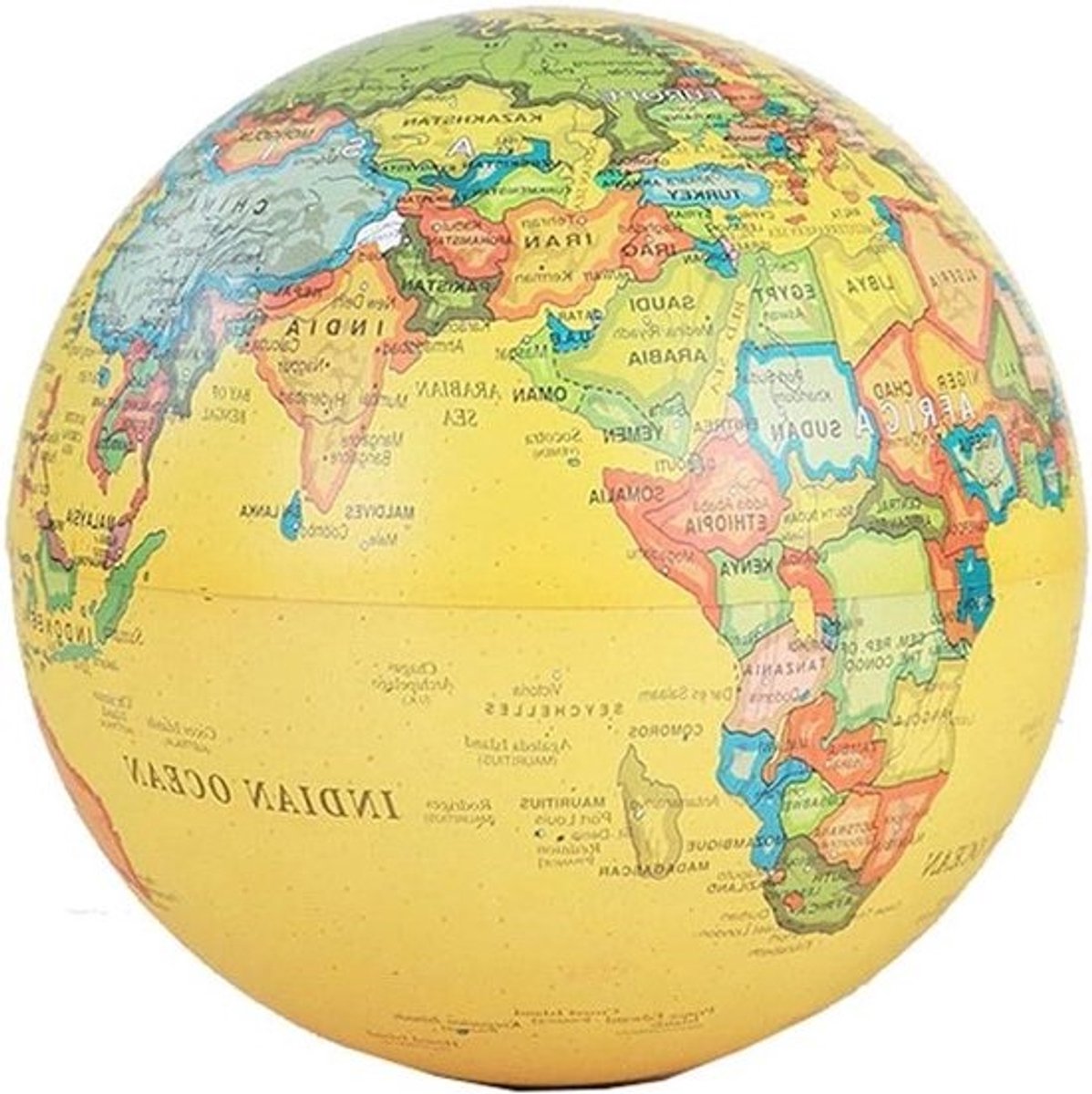 Wereldbol met Rotatie - Aardebol Leer - Educatief Leren - Automatische Rotatie - 15 cm Diameter - Verlicht