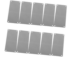 ERINGOGO 10stuks Rvs Blanke Naamplaten Labeling Graveren Duurzame Metalen Bordjes Voor Thuis Kantoor Commercieel Gebruik