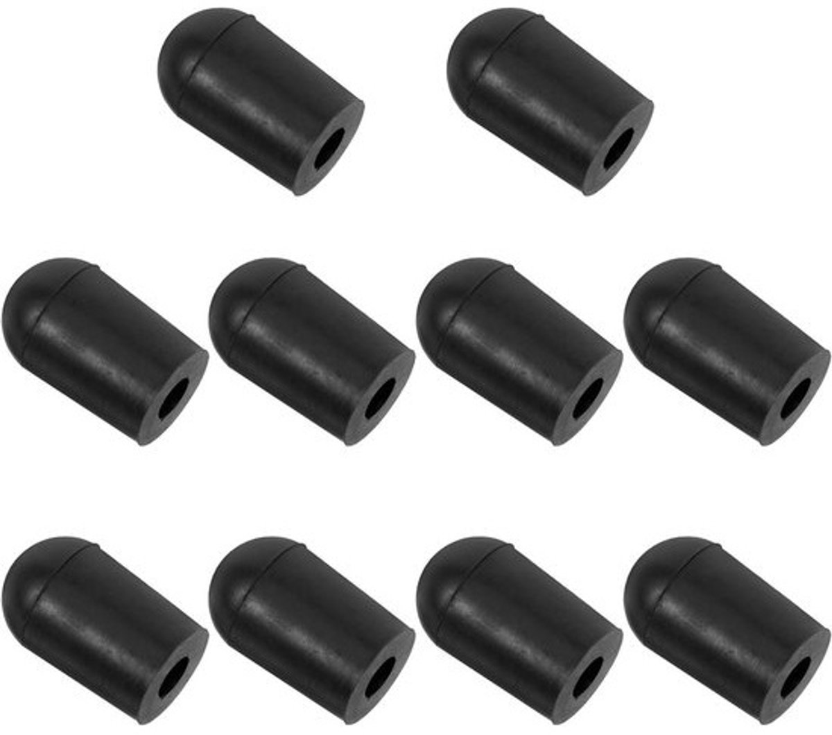Contrabas Eindpen Beschermers - Rubberen Tip Stoppers - Instrument Beschermen - Verbeterde Antislip Stabiliteit - 10 Stuks - Zwart