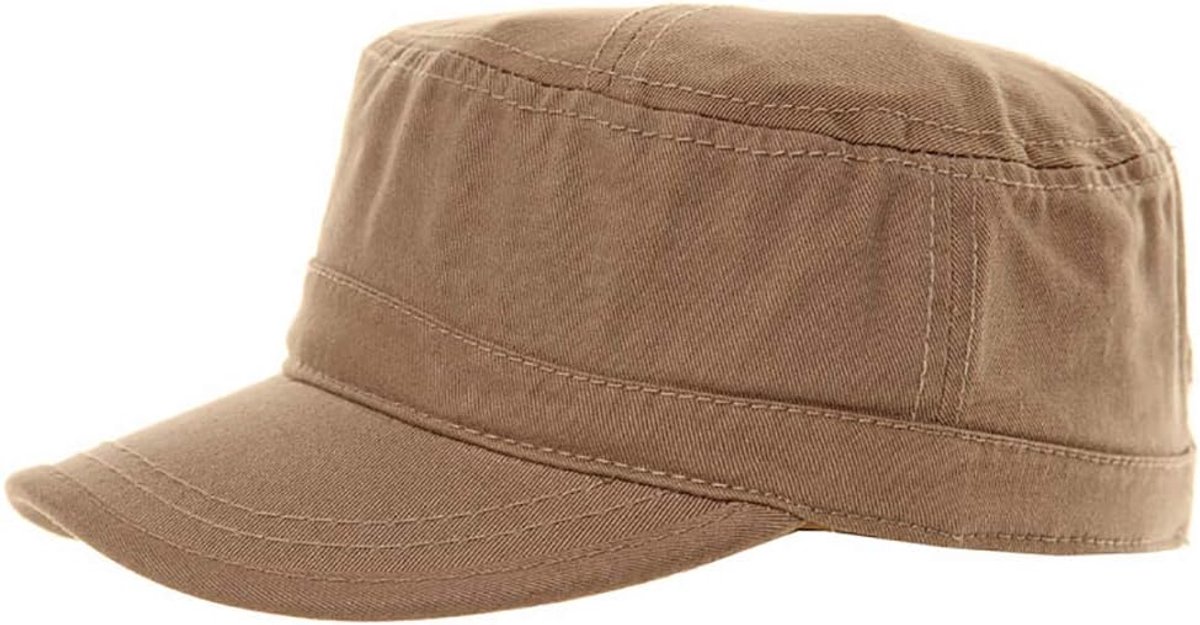 Jungle Fletcher Army Cap van katoen, militaire bikerpet, camouflagepet, bruin, S-XL