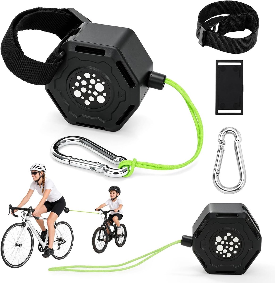 Intrekbaar trektouw voor kinderen, 2 m lange trekstang voor fietsen, ideaal voor mountainbikes en veilig vervoer