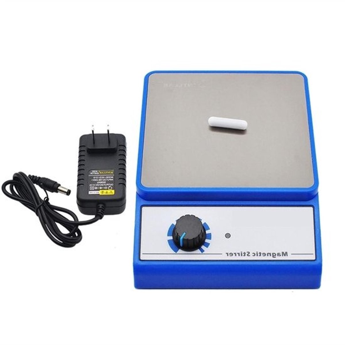 Magneetroerder - Magnetische mixer - Laboratorium experimenten - Roestvrijstalen bovenplaat - 3000 ml capaciteit - Zilver
