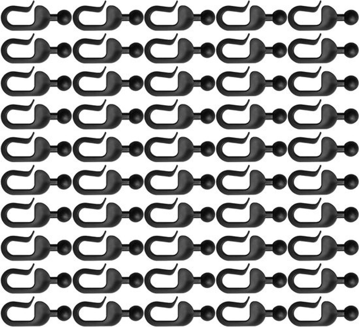 Gordijn Haken - Ophangsystemen Gordijnringen - Gordijnen Ophangen - Roestvrij & Waterdicht - 50 stuks - Wit