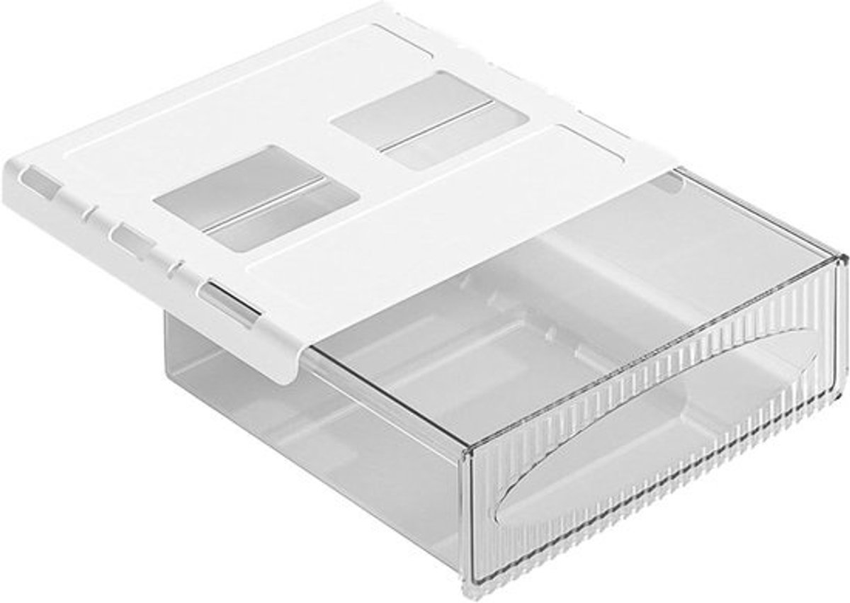 Lade Onder Bureau - Bureau Organizer - Werkplek Organiseren - Zelfklevend Ontwerp - 24 x 21 x 6.2 cm - Wit