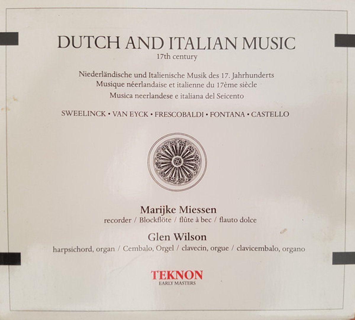 Miessen/Wilson - Dutch And Italian Music
