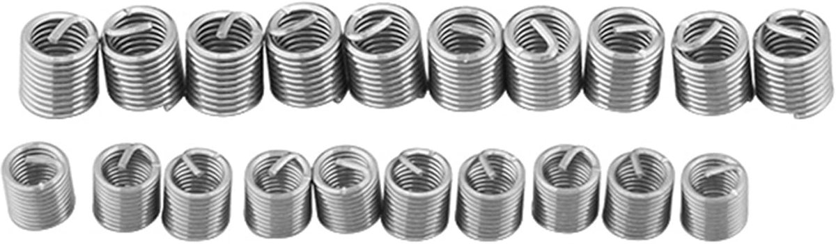 Dailygoods- Gewindereparatieset 60 Stuks - Roestvrij Staal - Draadschroefmof - Herstelset - Slijtvastheid Verbeteren - Versterk Verbindingssterkte