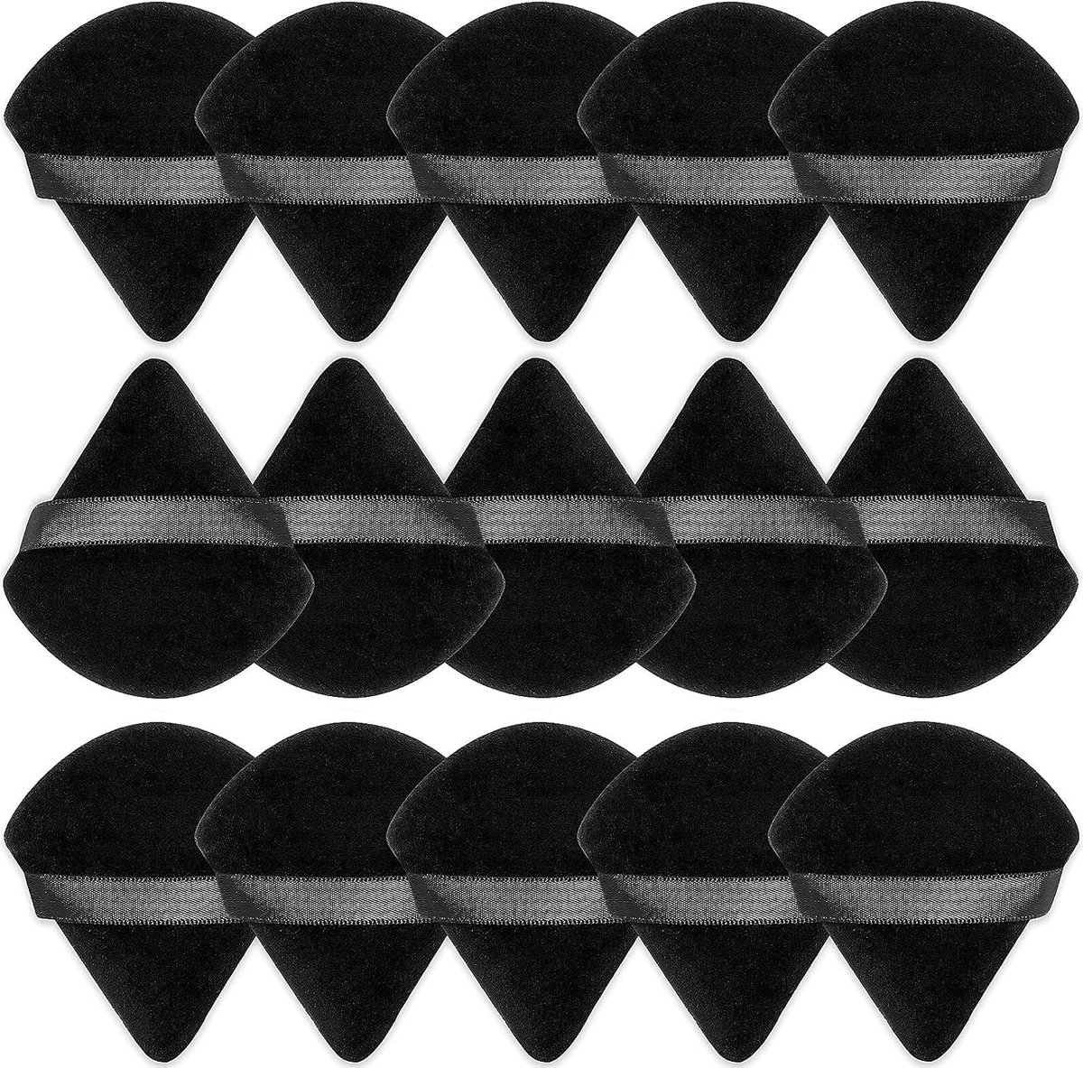 Dailygoods- Make-up Spons Ultra Zacht - 15 Stuks - Wasbaar - Velours - Driehoek - Geschikt voor Poeder en Vloeibare Foundation - Make-up Applicator