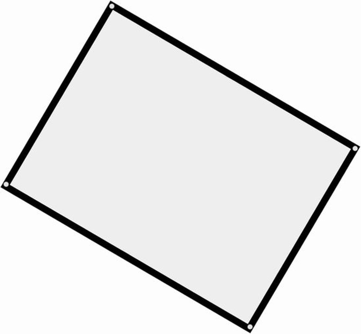 Projectiescherm - Filmdoek Beamer - Thuisbioscoop Buiten - Kreukvrij Ontvouwbaar - 60 Inch - Wit