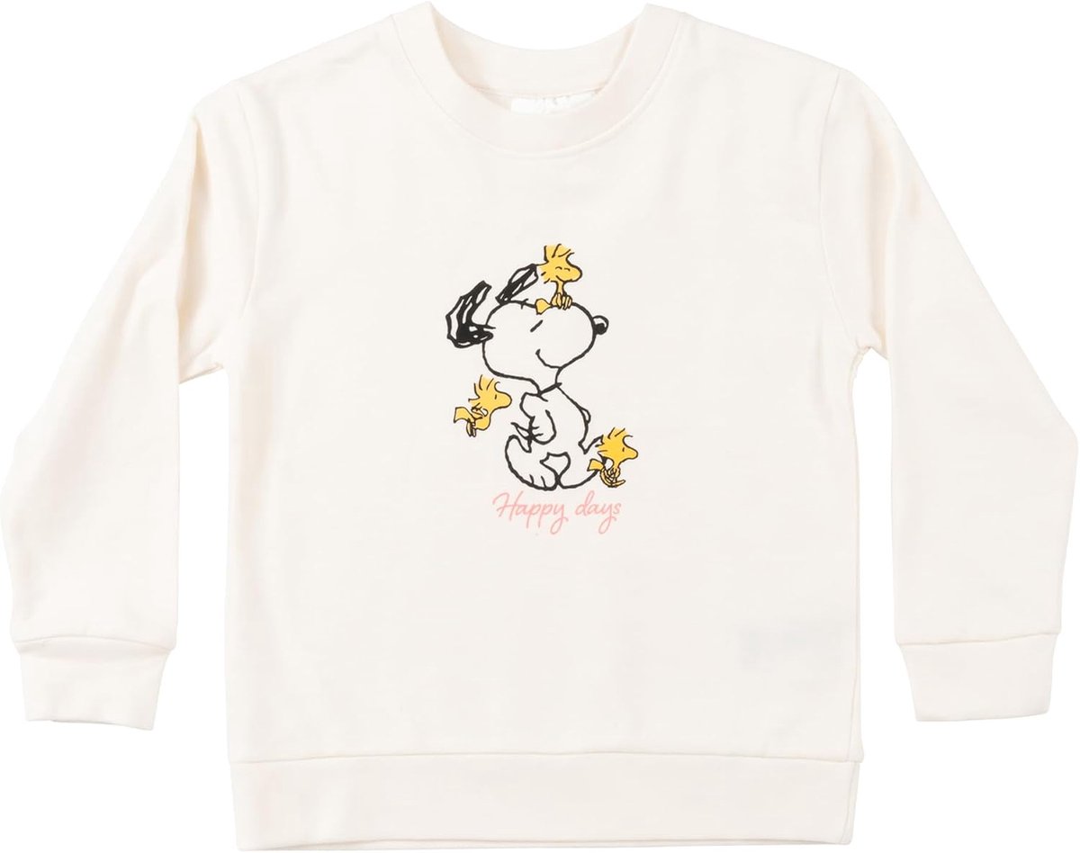 Labels The Peanuts Snoopy Baby Sweatshirt voor meisjes - Pullover babykleding bovendeel lange mouwen wit