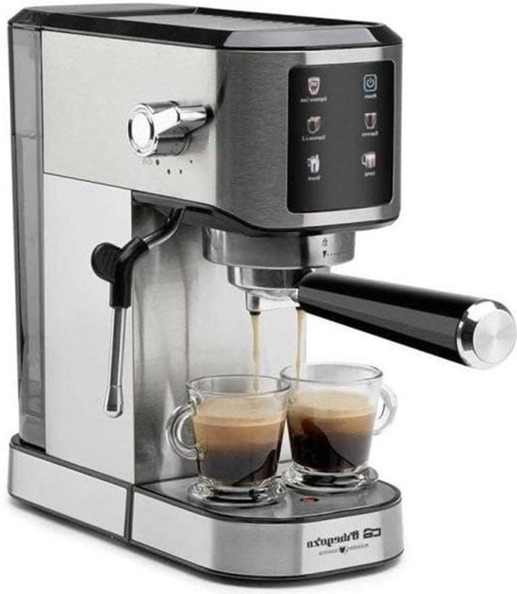 Espresso Machine - Koffiezetapparaat Espresso - Luxe Koffie Maken - Hoge Druk Pomp - 1 Liter - Zilver
