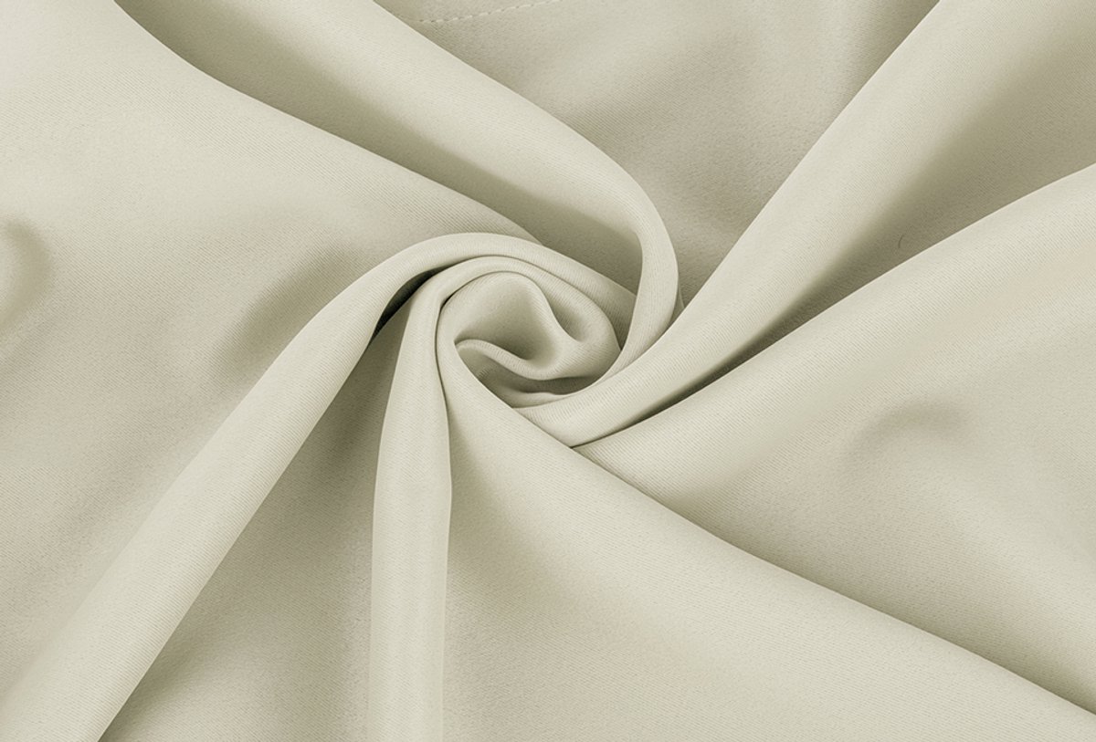 Home & Comfort Luxe verduisterende gordijnen - Licht taupe - 300x250 cm met ringen Wit
