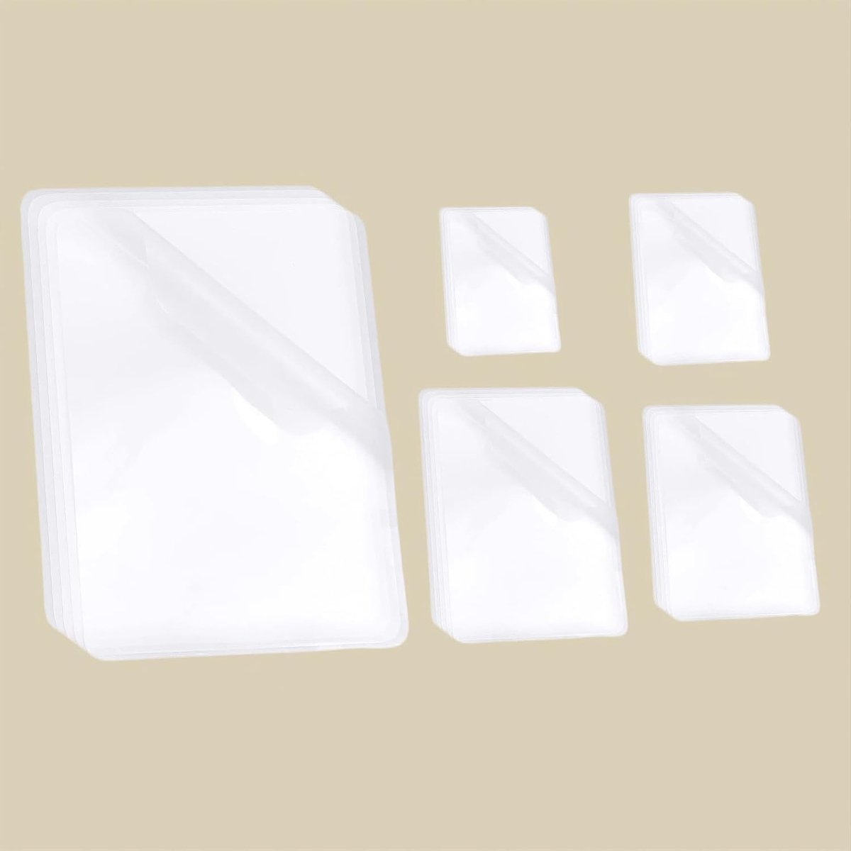 Thermal Laminating Pouches Set of 100, 5 Different Sizes, Foil Photo Protective Sheets, Clear Thermal Laminating Paper - ShopVlot