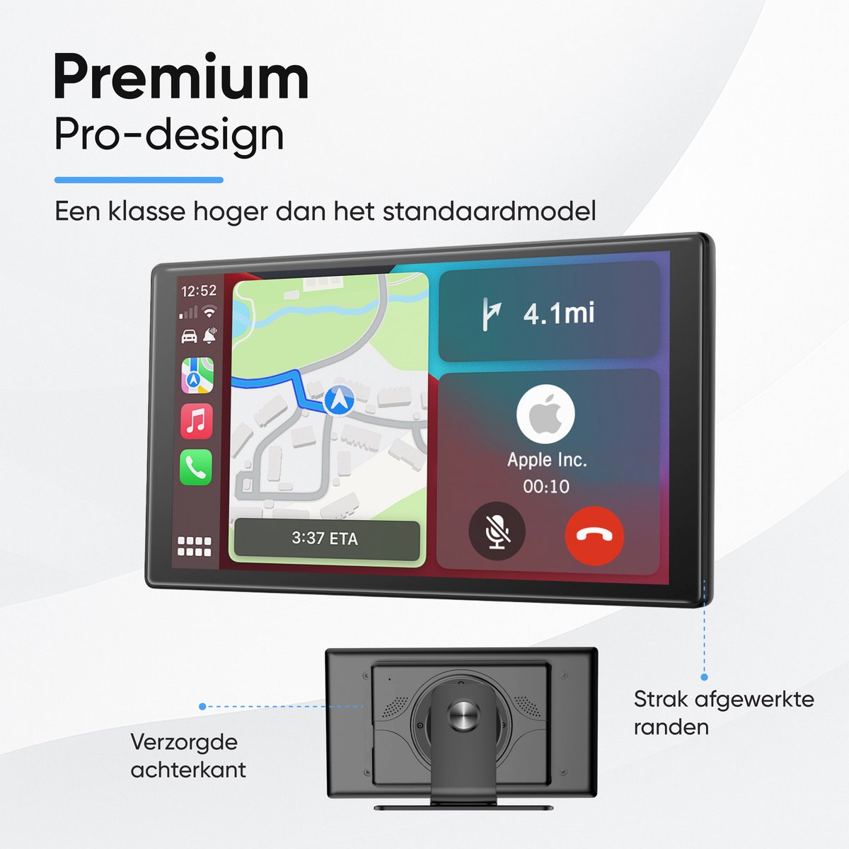 CarMe CarPlay Scherm PRO 7 Inch - Premium Design - Apple CarPlay & Android Auto (Draadloos) - Touchscreen - Navigatiesysteem auto - Android Auto scherm — cadeau in Gadgets - foto 3
