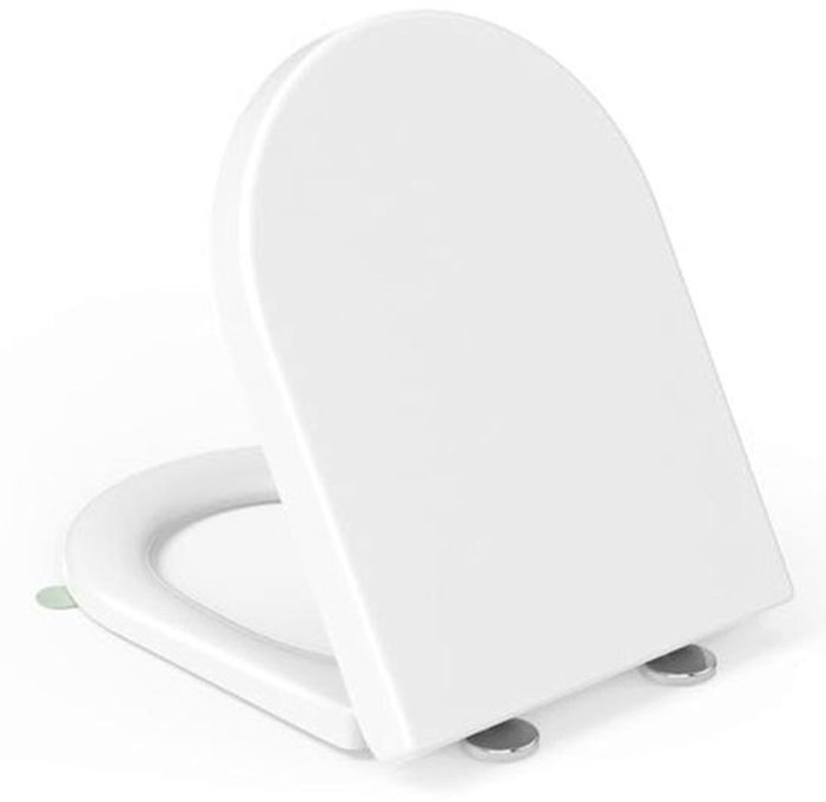 D-vormige toiletbril - softclose - handgreep - Eenvoudig te reinigen - draagvermogen 150 kg - 46,4 x 35,9 x 5 cm