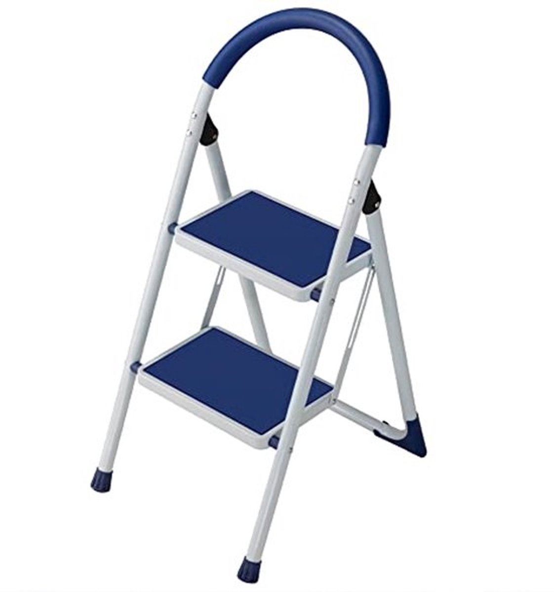 Ruimtebesparende ladder - Met antisliptreden en veiligheidsgreep - Maximale draagkracht - 150 kg
