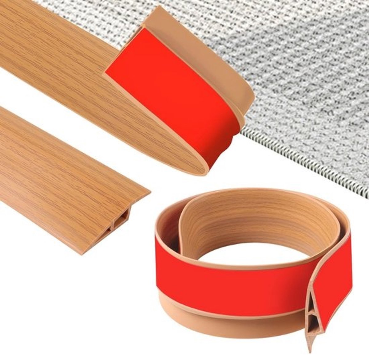 Zelfklevende vloerovergangsstrips - voor een strakke afwerking - Flexibel - antislip - duurzaam