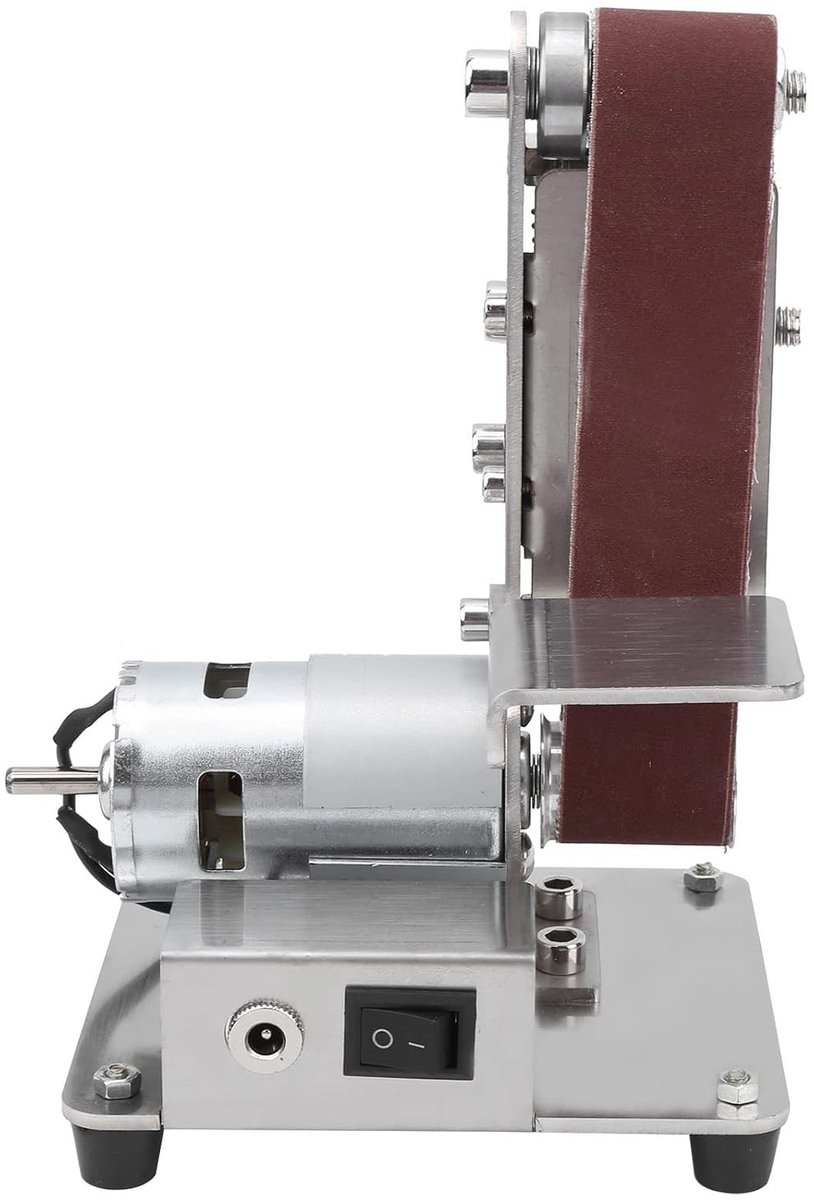 Mini Elektrische Bandschuurmachine voor DIY Polijsten en Slijpen met 775 Motor en Dubbele Lagers, Geschikt voor 110-240V en EU Stekker