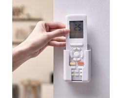 Air Conditioning Remote Control Posture Medium 10 x 6.5 x 4 cm White Wall Mounted TV Remote Control Glove Compartment - ShopVlot