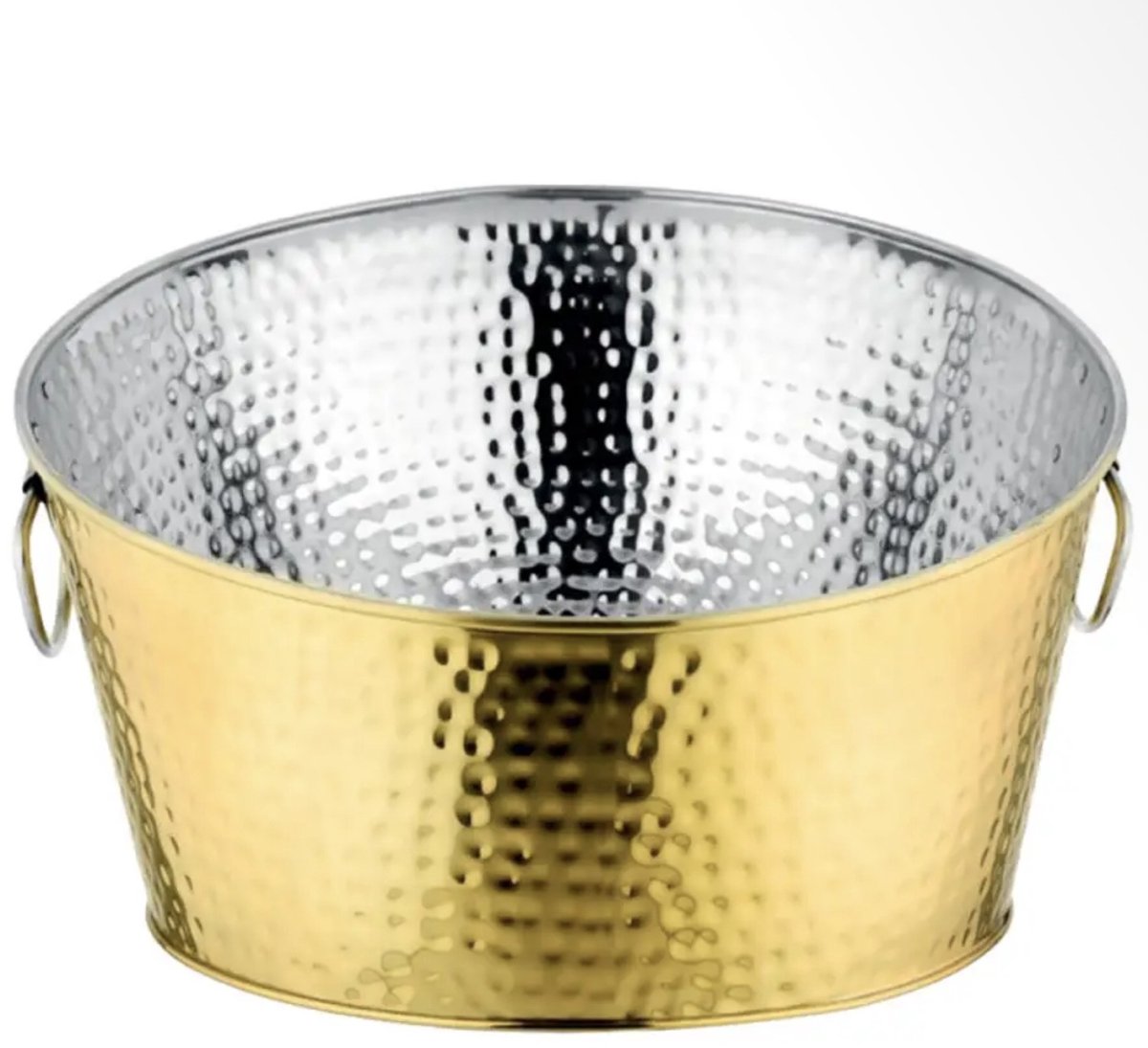 AULICA - LUXE Champagnekoeler / Wijnkoeler - GOUD met Hamerslag - DESIGN - 25x40x40cm - France
