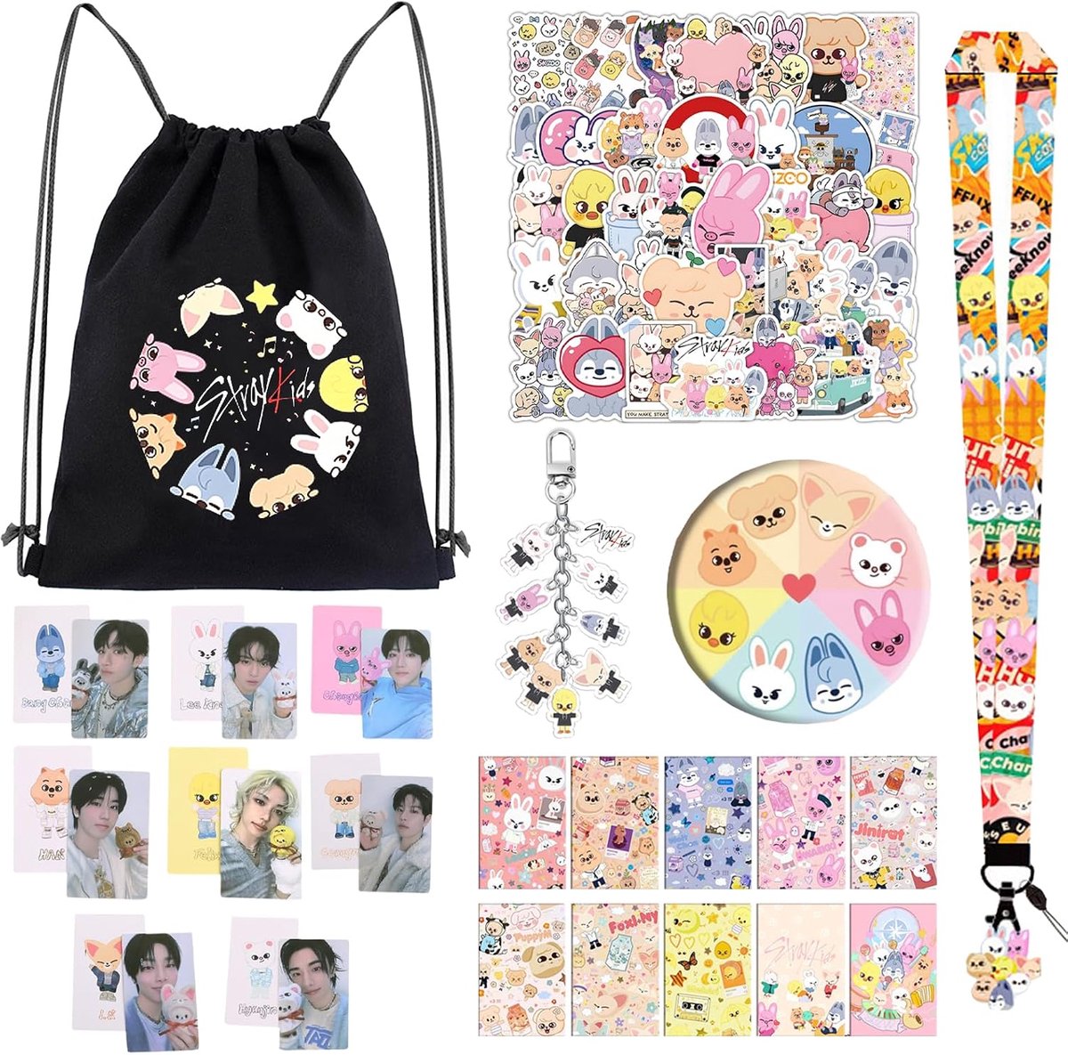 Stray Kids Fanartikelen, geschenkset, Stray Kids Merch, StrayKids fotokaarten - ShopVlot