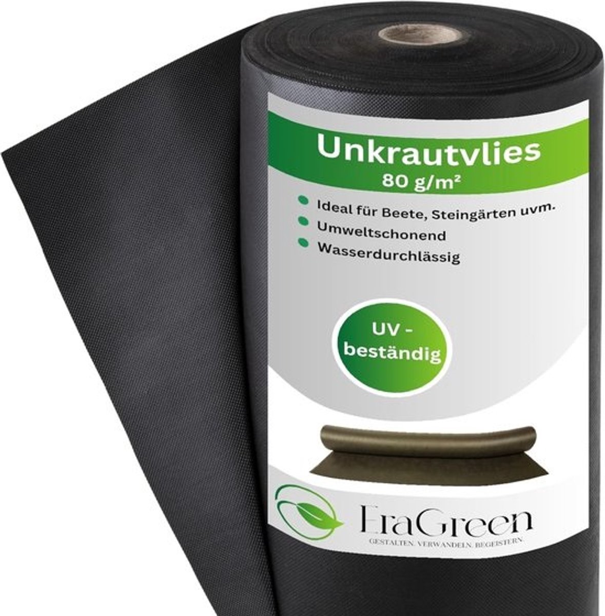 Onkruiddoek - tuinvlies - Worteldoek - mulchfolie - Bescherming van de ondergrond - UV-stabiel - waterdoorlatend - 80 cm x 1 m - Groen