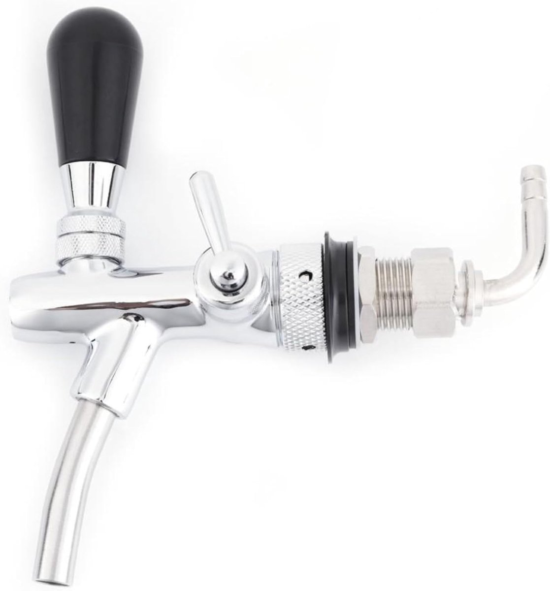 DEWIN Adjustable beer tap stainless steel G5/8 Adjustable beer tap, Hahn tap Shankbar (silver) - ShopVlot