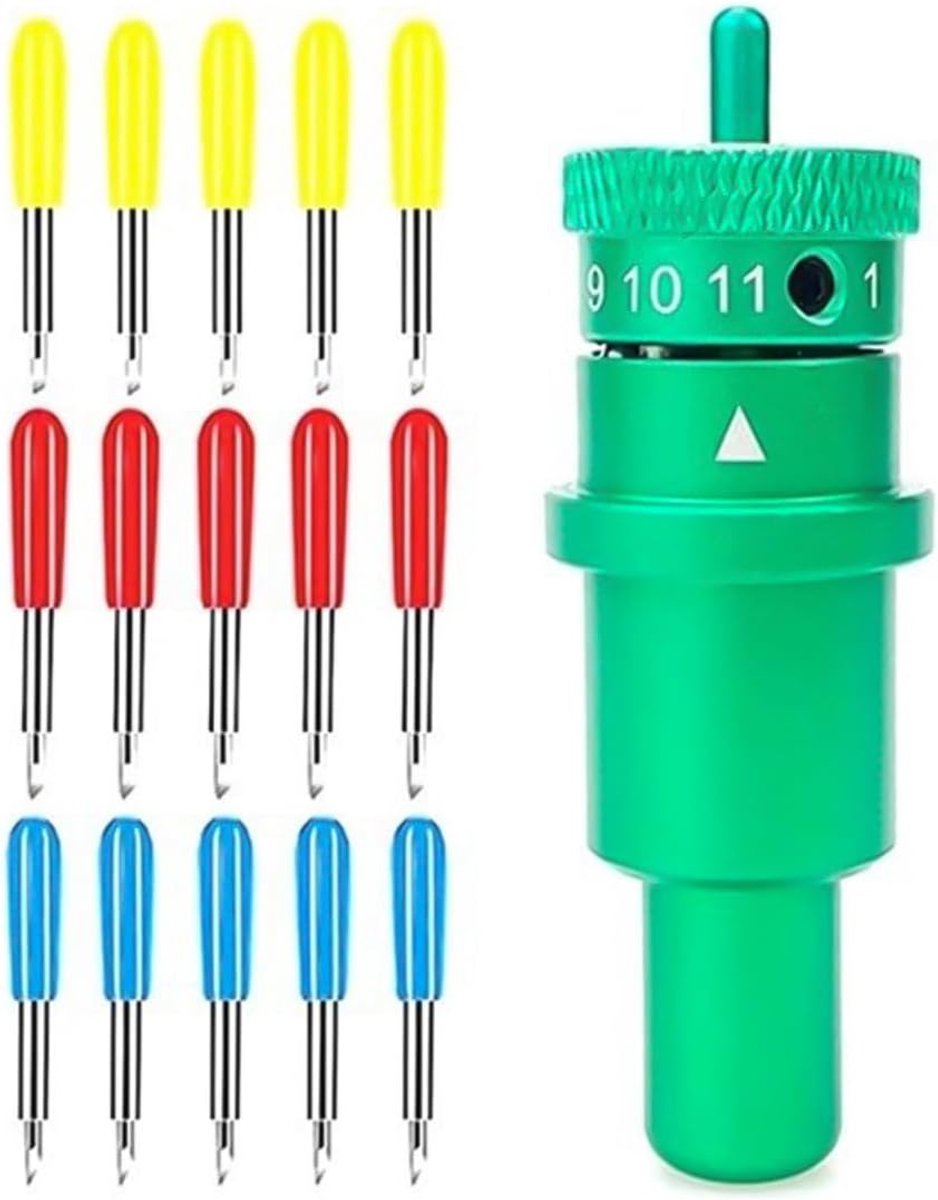 Plotterbladen 15pcs 30 45 60 graden - Vinyl snijder - Voor precisie sneden - Geschikt voor diverse materialen - SnelShoppen