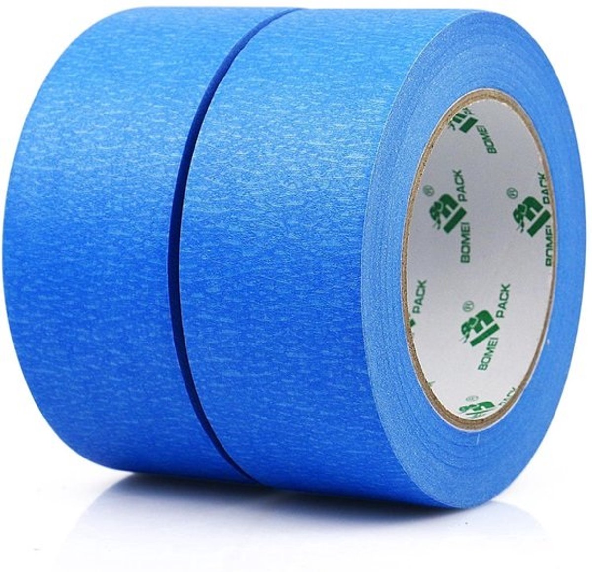 Dailygoods - BOMEI PACK - 2 rollen blauw afplakband - 50 m - Universele afplakband - voor schilderwerkzaamheden en decoratie - schilderscrêpe - Gemakkelijk afneembaar plakband - Waterdichte blauwe schildertape