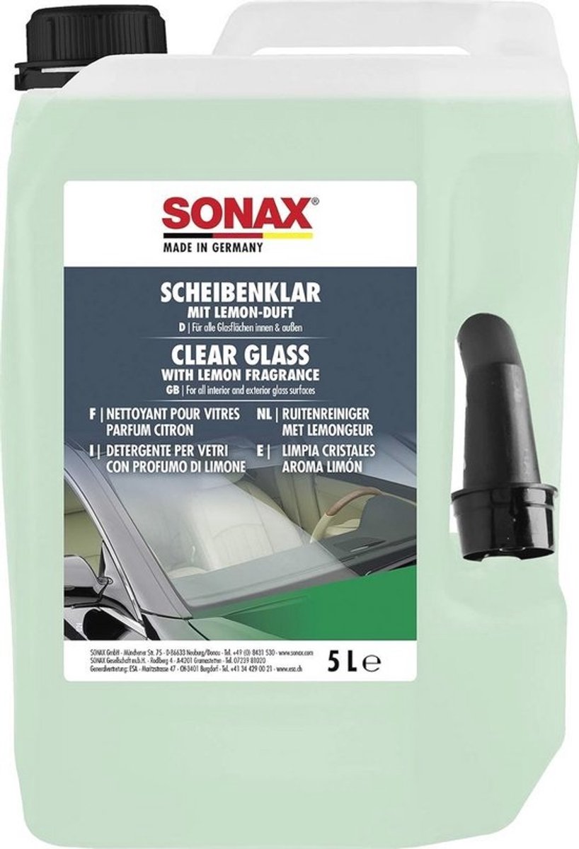 Professionele ruitenreiniger - 5 L - Voor schone ruiten, spiegels en koplampen - Verwijdert insecten, vuil en nicotine
