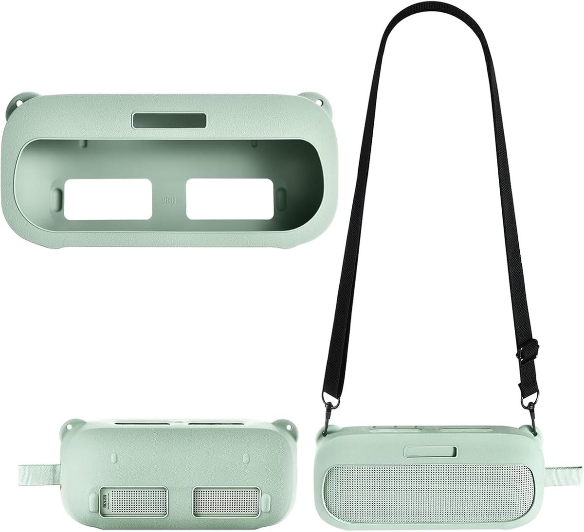 Hoesje voor Bose SoundLink Flex 2de gen/SoundLink Flex Draagbare Bluetooth Speaker,Soundlink Flex 2 Draagbare Reishoes Beschermende Draagtas Case met Schouderriem,Groen