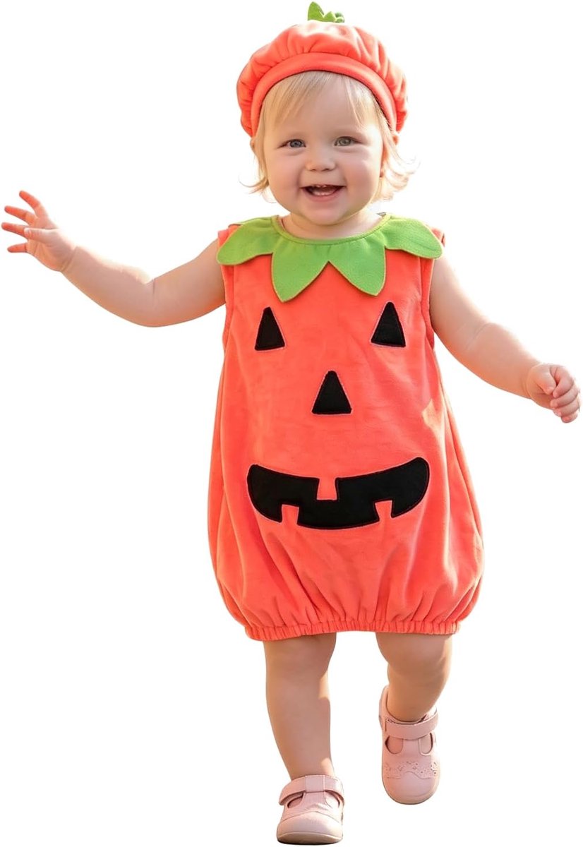 Halloween kostuum baby unisex set pompoen schattig kostuum cosplay fotografie