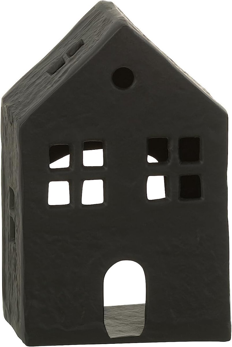 Kaarshouder Huis Aluminium Zwart