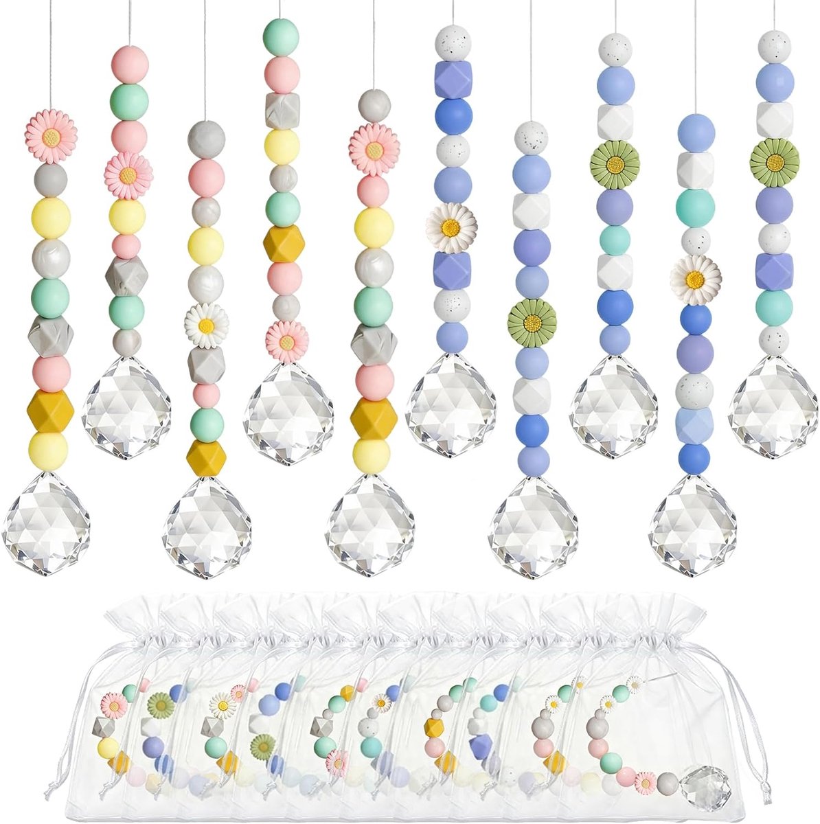 Zonnevangers kristallen mix doe-het-zelf suncatcher knutselset