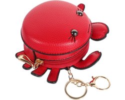 Kleine Crabby-muntportemonnee voor vrouwen - Rood, voor munten en briefgeld