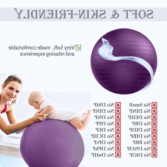 Anti-Burst-yogabal - zachte oefenstoel met ondersteuning tot 2200lbs, inclusief pomp — afbeelding 3