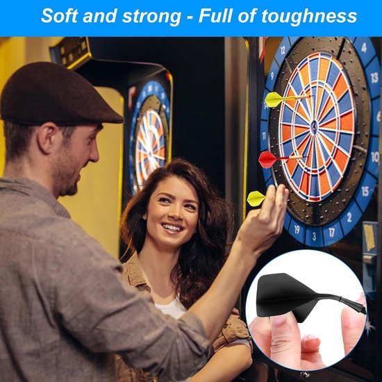 24 Stuks Geïntegreerde Dart Flights met Asysteem, Professionele Dartsaccessoires in 8 Kleuren, Geschikt voor 2BA Schachten — afbeelding 3