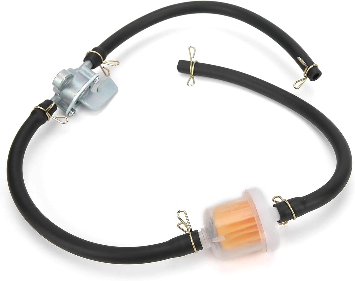 Brandstofilterkit voor motorfietsen - 6 mm inline brandstoffilter en brandstofslang set voor ATV's