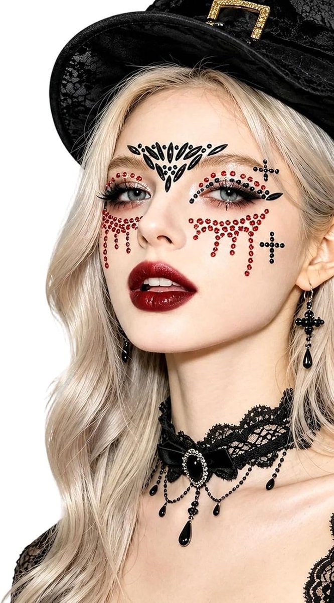 Gezichtsstickers met spinnenmotief, tijdelijke tatoeages voor Halloween-feesten, eenvoudig op te plakken