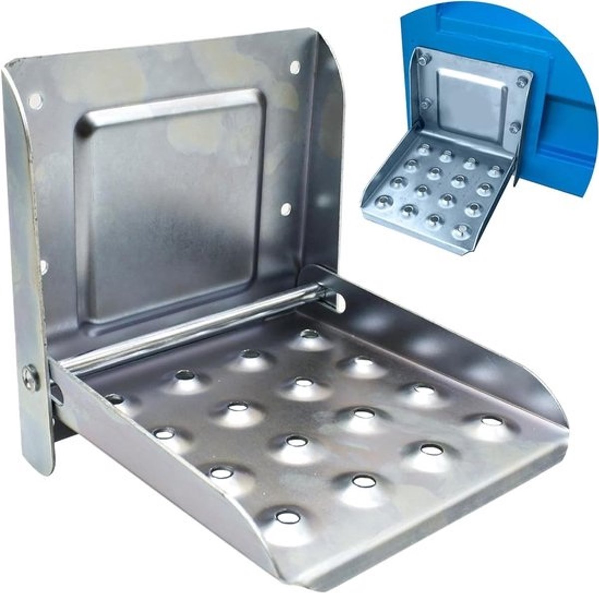 Vouwbare ladder voor vrachtwagens - Stalen trap voor voertuigen - Tot 150 kg - Voor caravans en trailers
