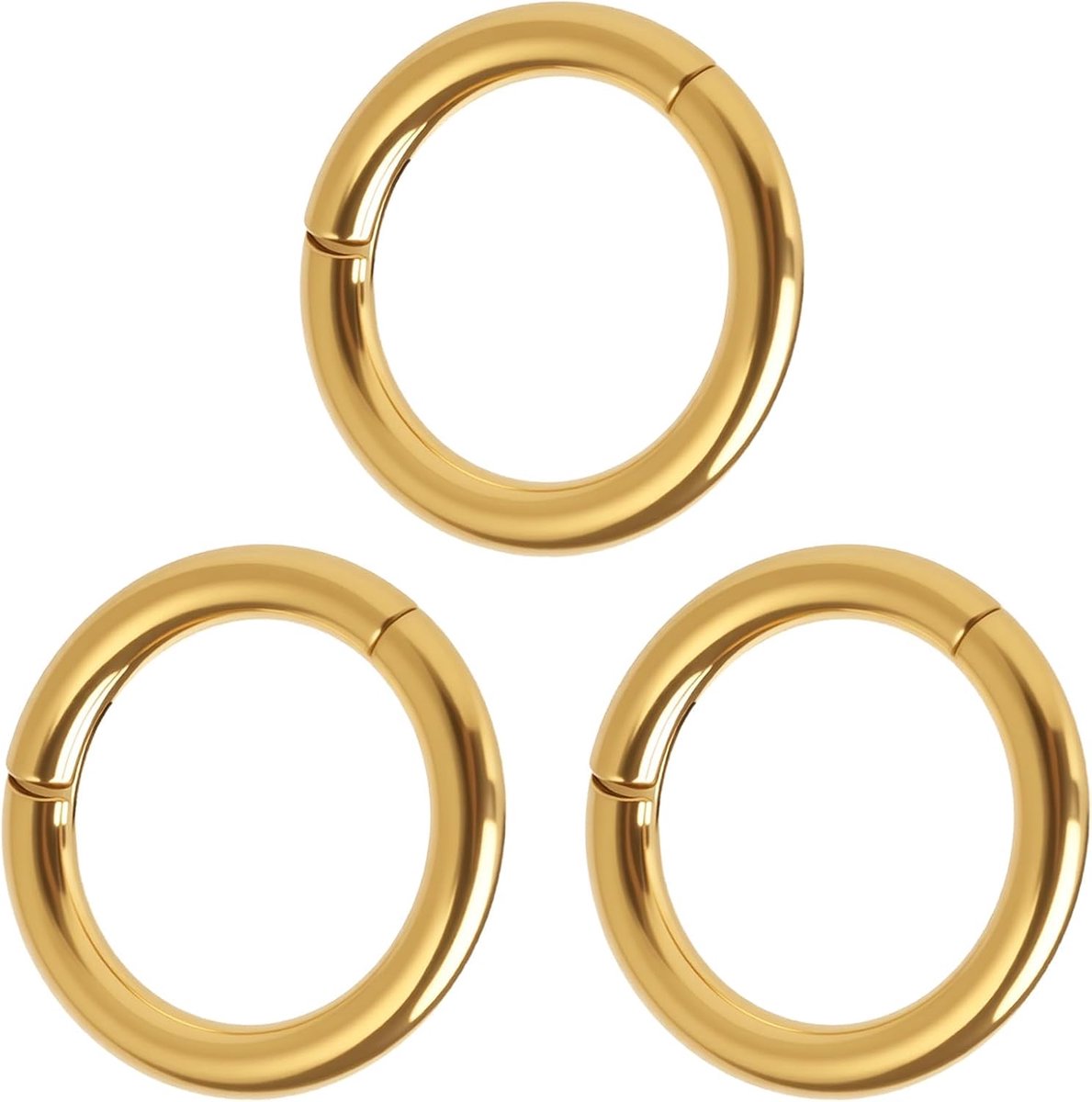 Ringen, 316L chirurgisch staal, hypoallergeen, piercing, conch, septum, 1,2 x 6 mm