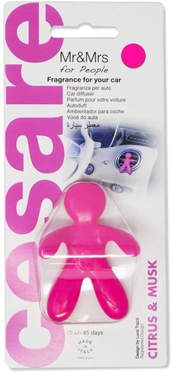 Luchtverfrisser Pink Citrus en Musk - Voor in de auto
