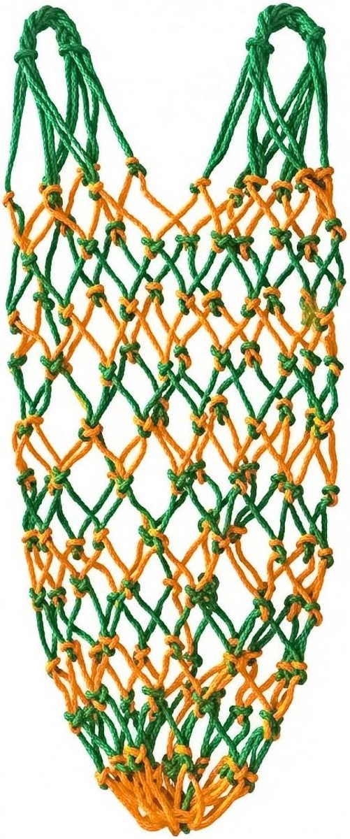 2 stuks 100cm Geringde Hooi, Sterke Hooi voor Paarden, Geiten, Runderen, Herten, Konijnen, Schuren en Stallen (Groen Geel)