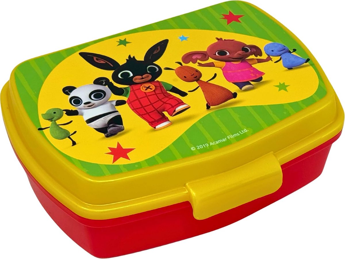 Broodtrommel voor kinderen voor Bing Fan 3-8 jaar (17 x 14 cm)